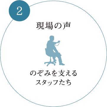 現場の声 のぞみを支えるスタッフたち